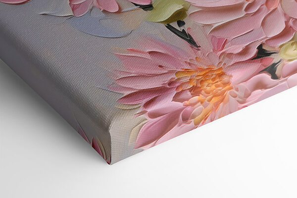 Painting of flowers on a white surface Painting of flowers on a white surface