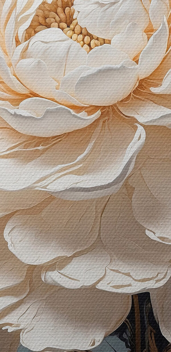 White flower with brown leaves White flower with brown leaves