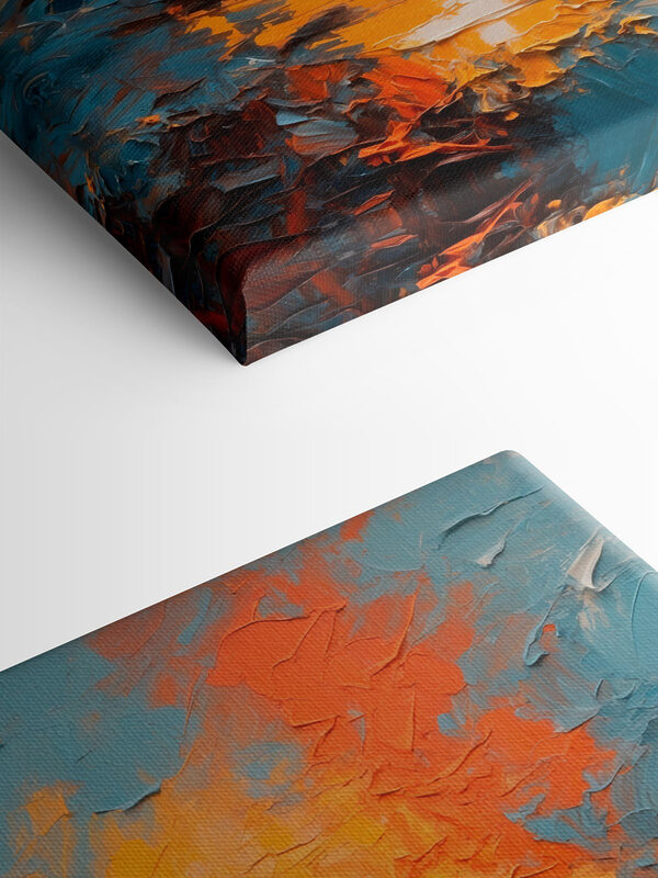 Painting of a sunset over a sea Painting of a sunset over a sea