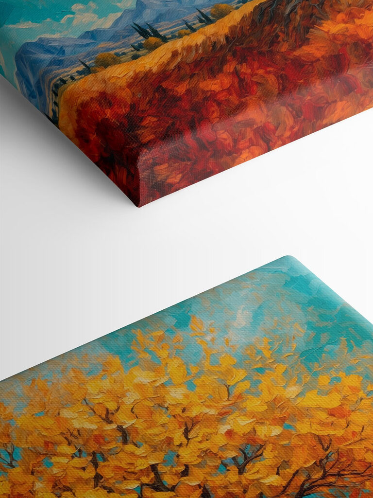 Painting of a tree with yellow leaves