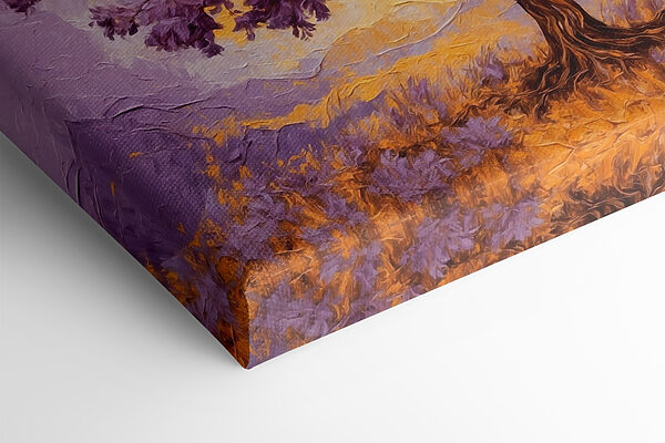 Painting of a tree with purple leaves Painting of a tree with purple leaves