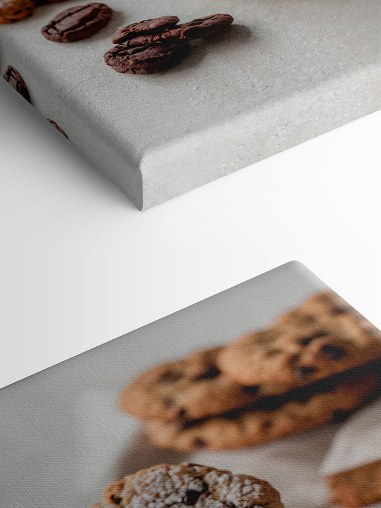 Cup of cookies with powdered sugar