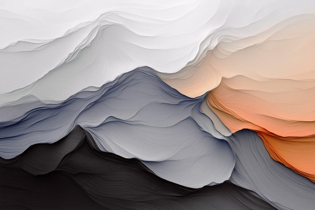 White and black mountains