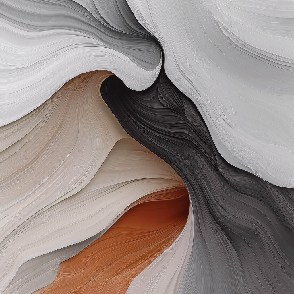 Elegant curves in earthy tones Elegant curves in earthy tones