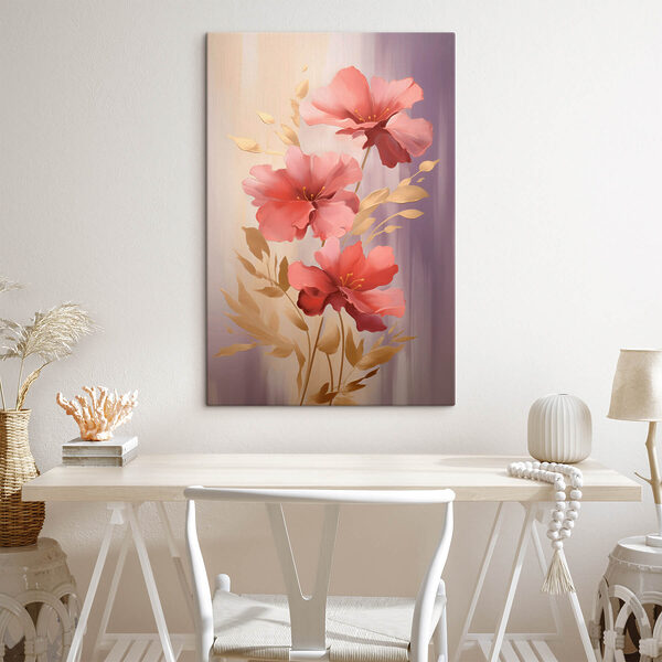 Painting of pink flowers