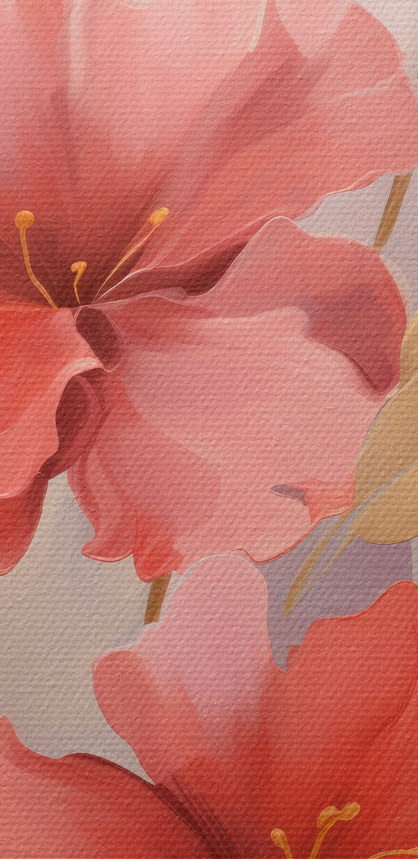 Painting of pink flowers