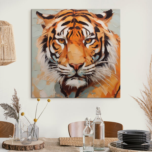 Tiger with a broken glass Tiger with a broken glass