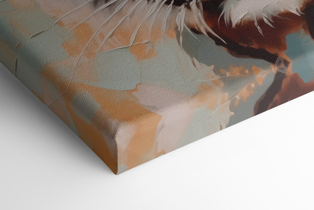 Tiger with a broken glass