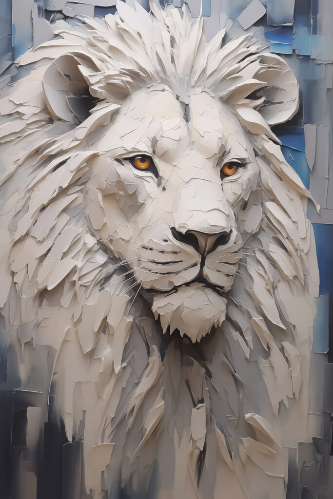 Lion with yellow eyes