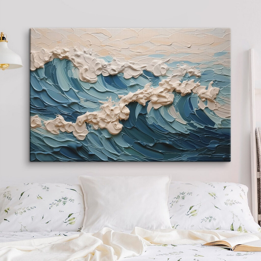 Painting of waves and clouds Painting of waves and clouds