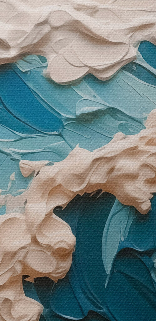 Painting of waves and clouds Painting of waves and clouds