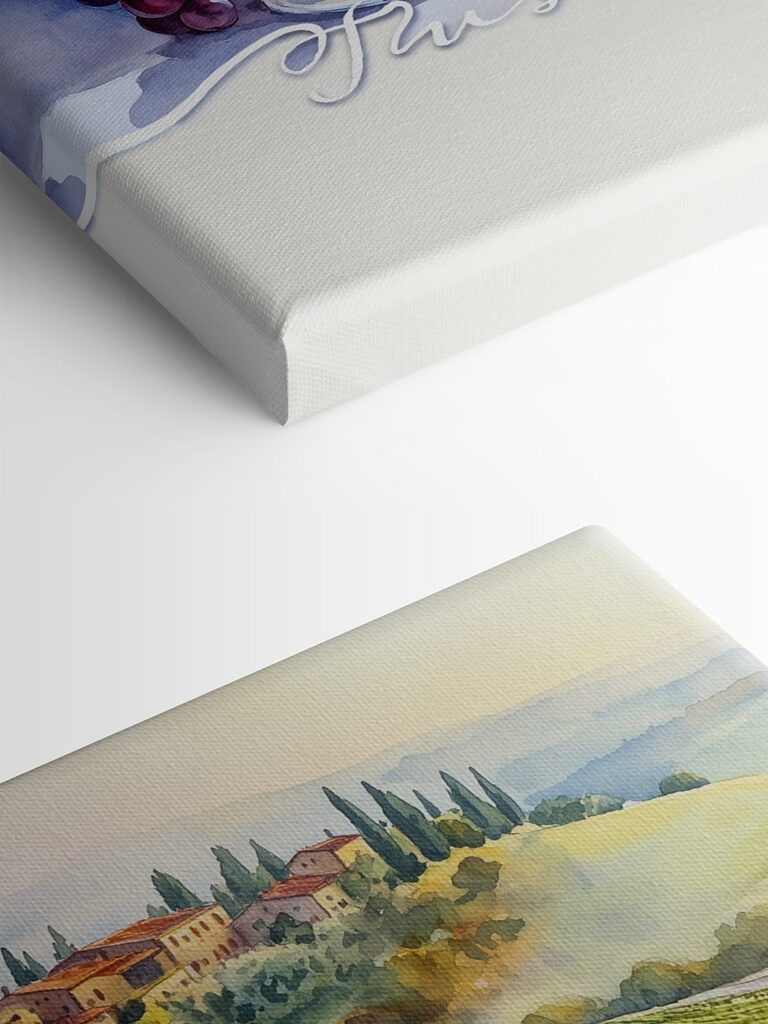 Wine glasses and grapes on a table