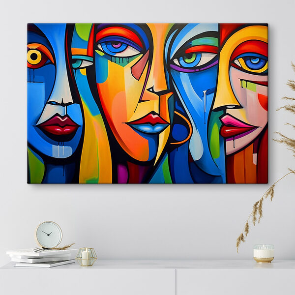 Painting of faces and lips Painting of faces and lips