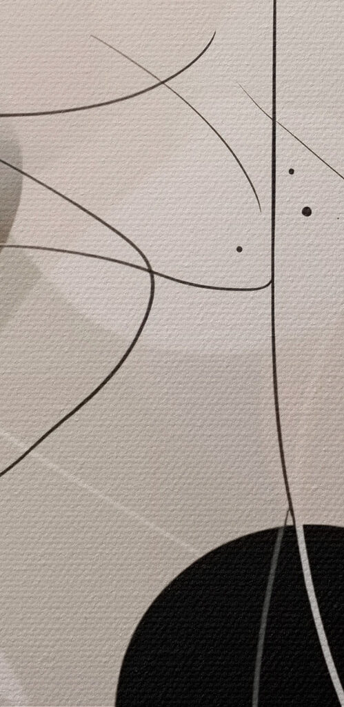 Black and white circles and lines Black and white circles and lines