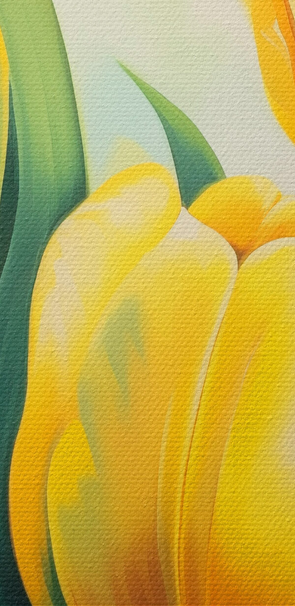Painting of yellow tulips Painting of yellow tulips
