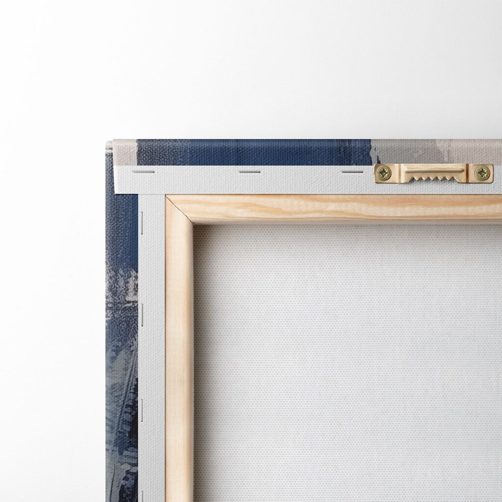 Painting of blue and orange paint