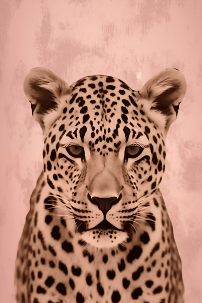 Majestic leopard in soft tones