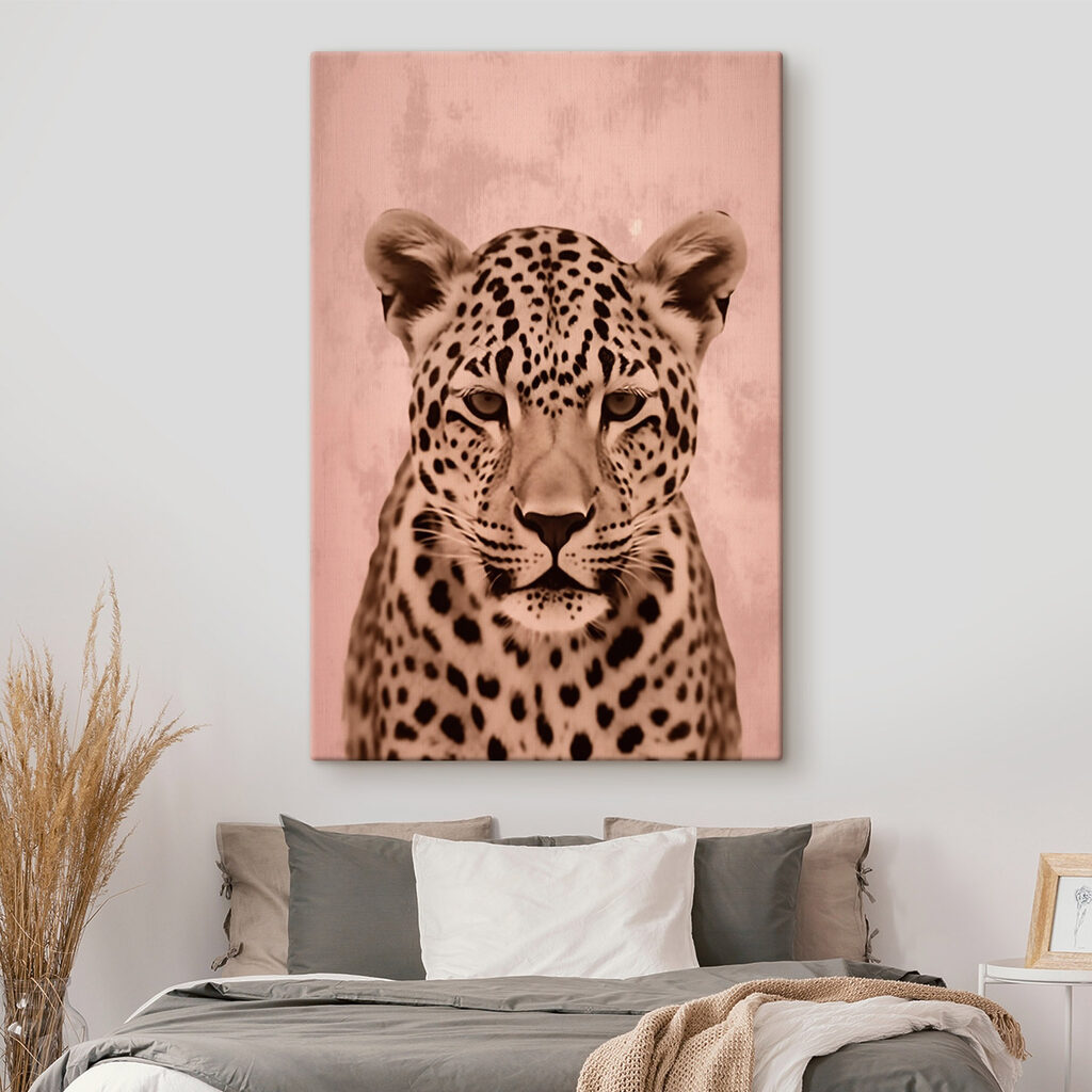 Majestic leopard in soft tones