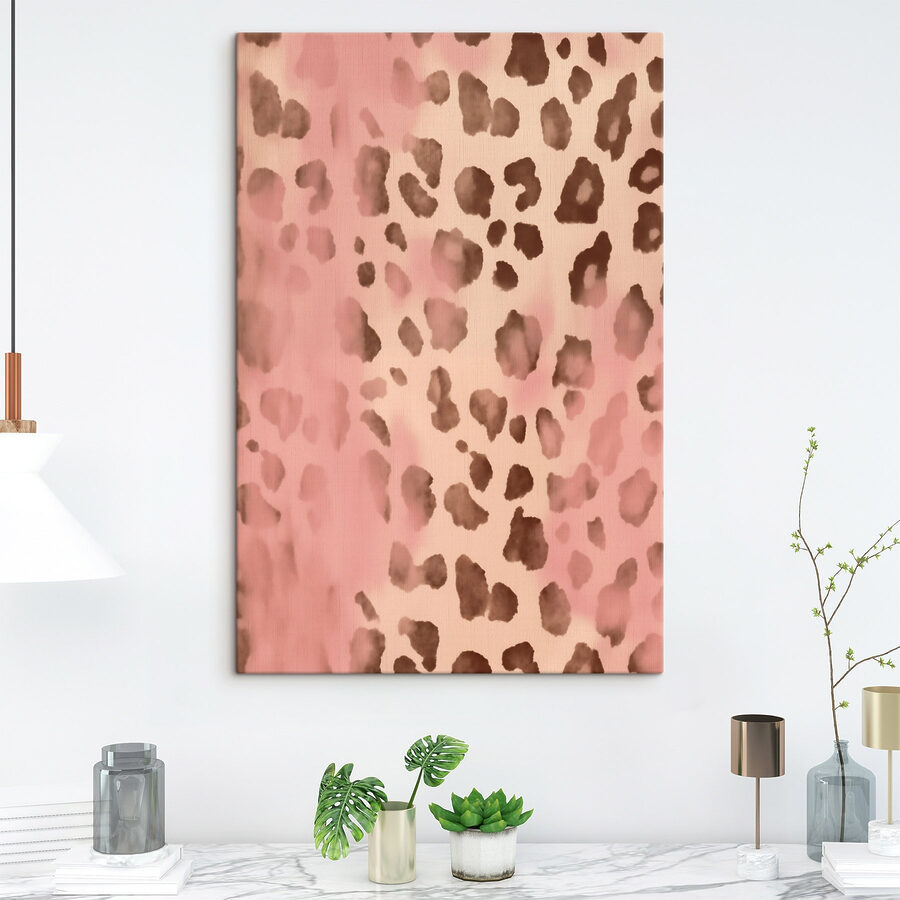 Pink and brown spotted animal skin Pink and brown spotted animal skin