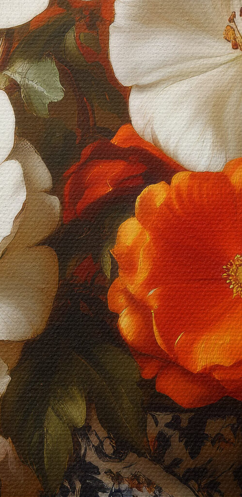 Painting of flowers in a vase