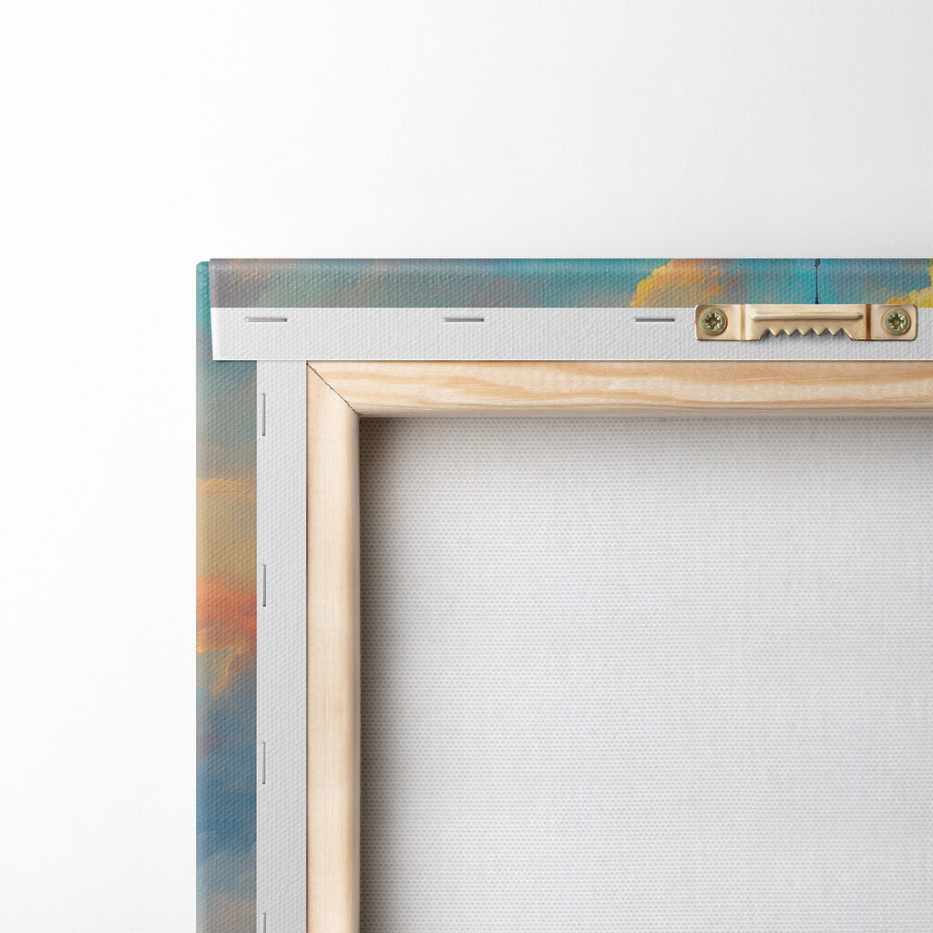 Castle on a mountain with clouds