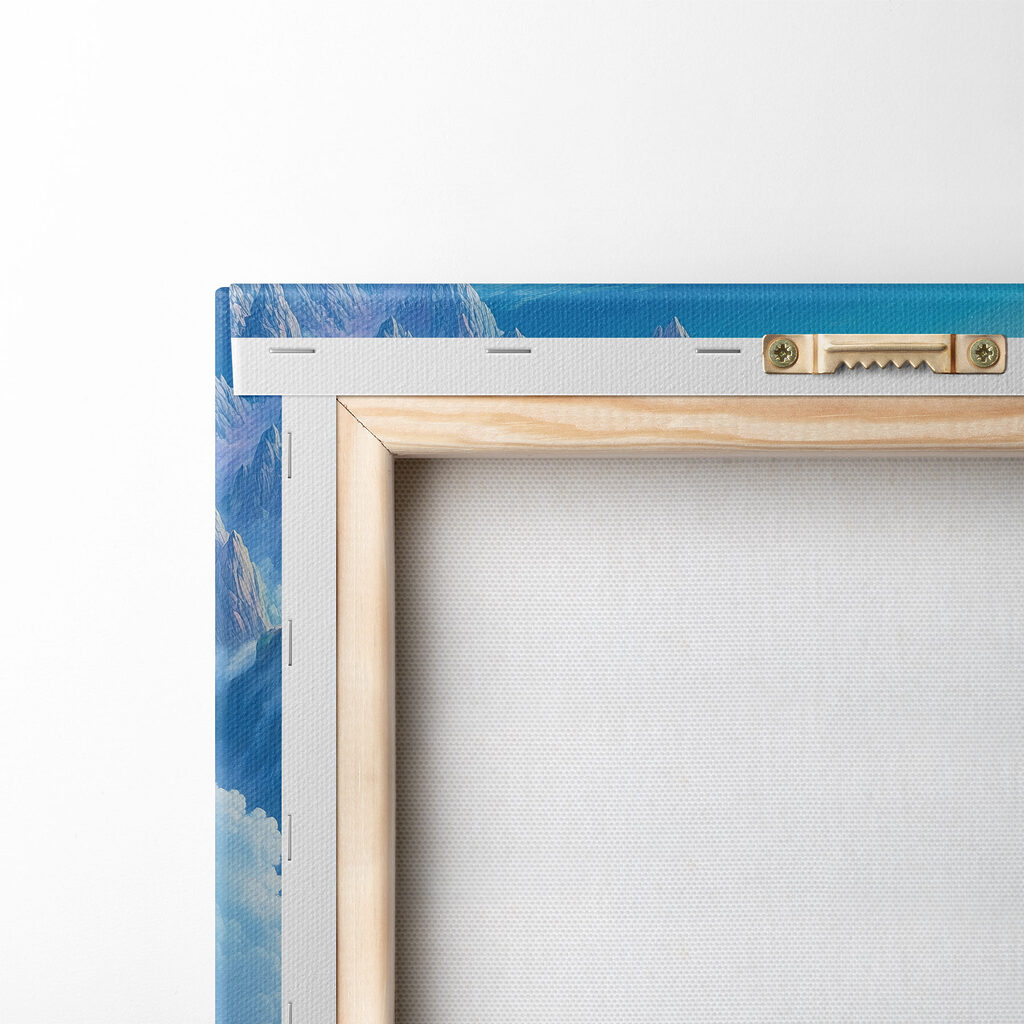 Mountain range with clouds and trees