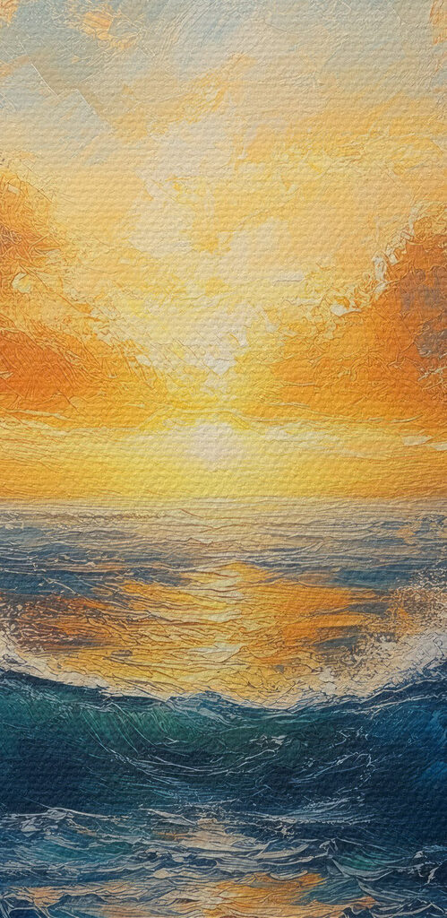 Sunset over the ocean