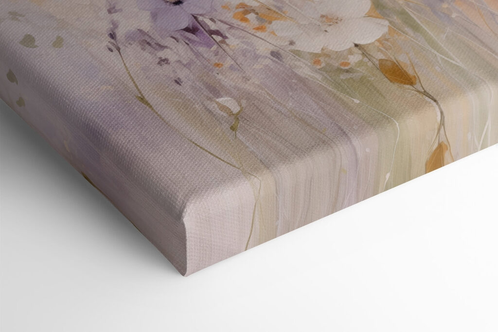 Painting of flowers in a field Painting of flowers in a field