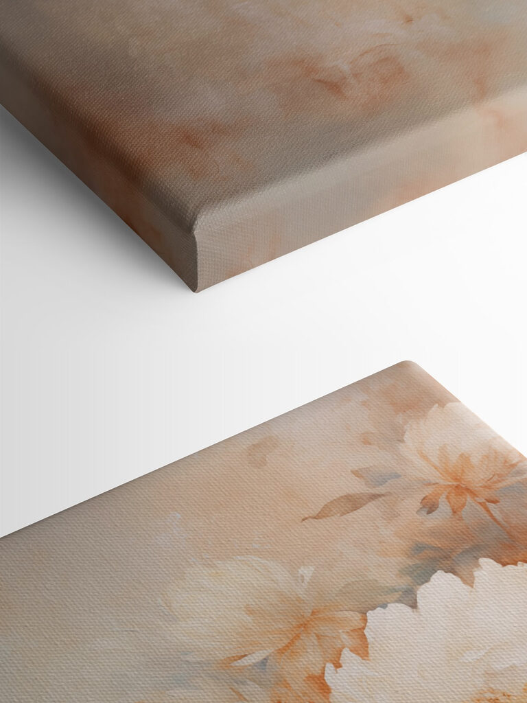 Painting of flowers on a wall Painting of flowers on a wall