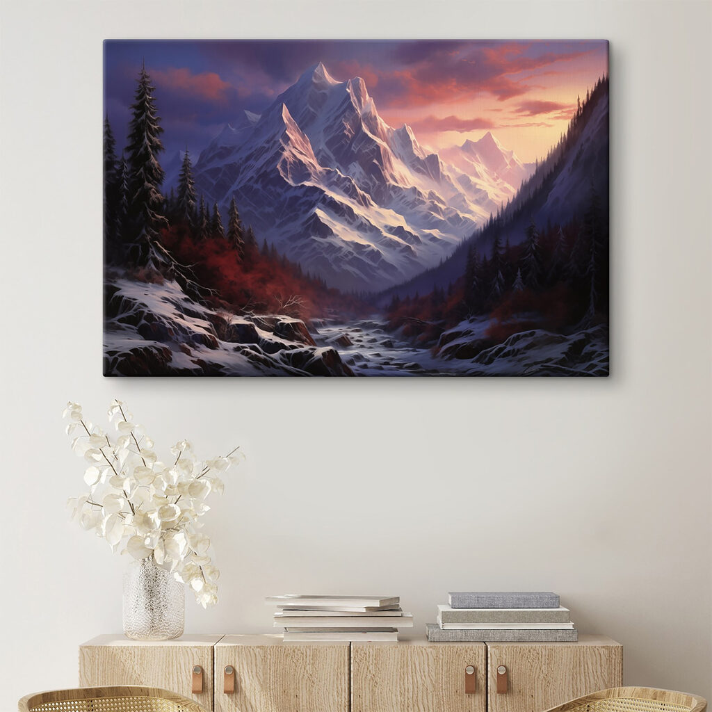 River running through a snowy mountain River running through a snowy mountain