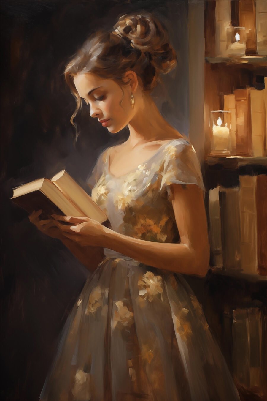Жінка читає книгу