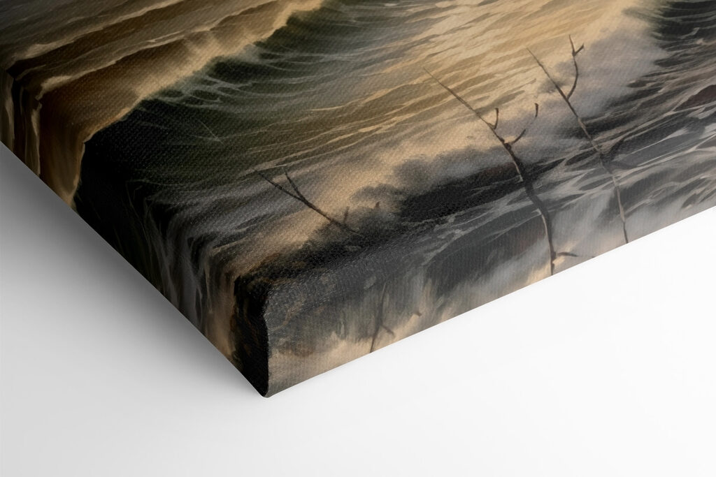 Sunset over a rocky beach