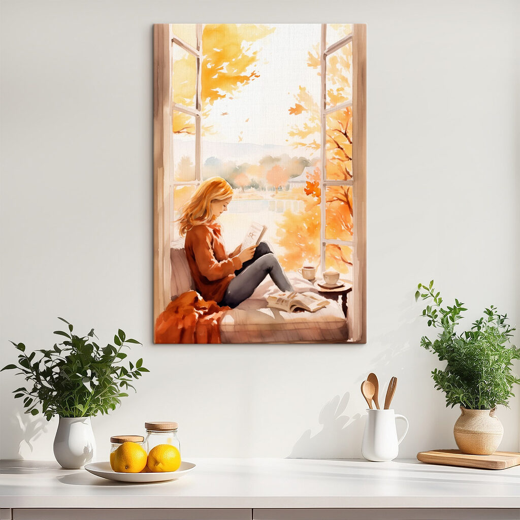 Woman sitting on a window sill reading a book Woman sitting on a window sill reading a book