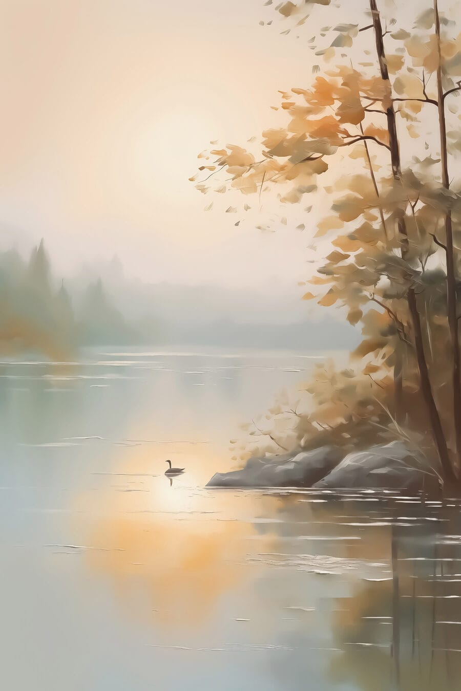 Качка на озері