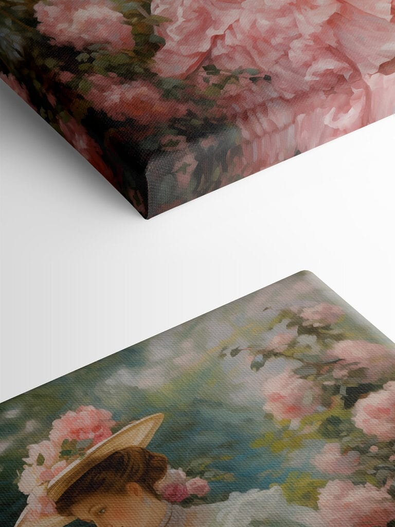 Painting of women in dresses and hats