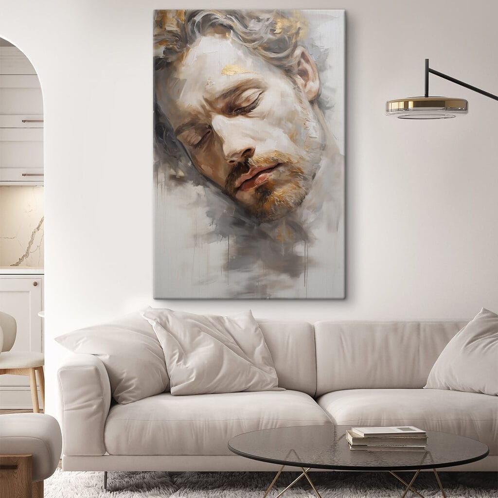 Serene expression of peaceful dreaming