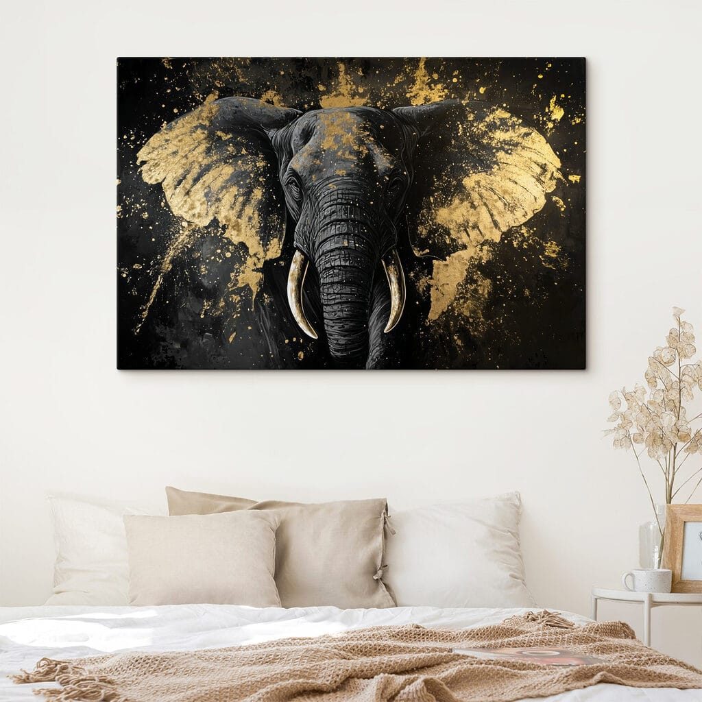 Majestic elephant portrait in art Majestic elephant portrait in art