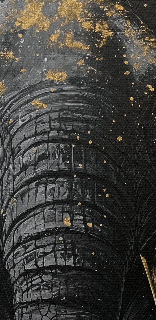 Majestic elephant portrait in art Majestic elephant portrait in art