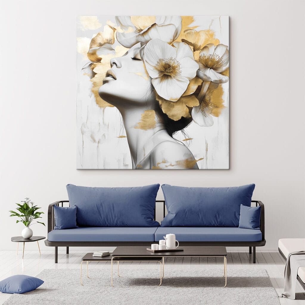 Woman with flowers in her hair