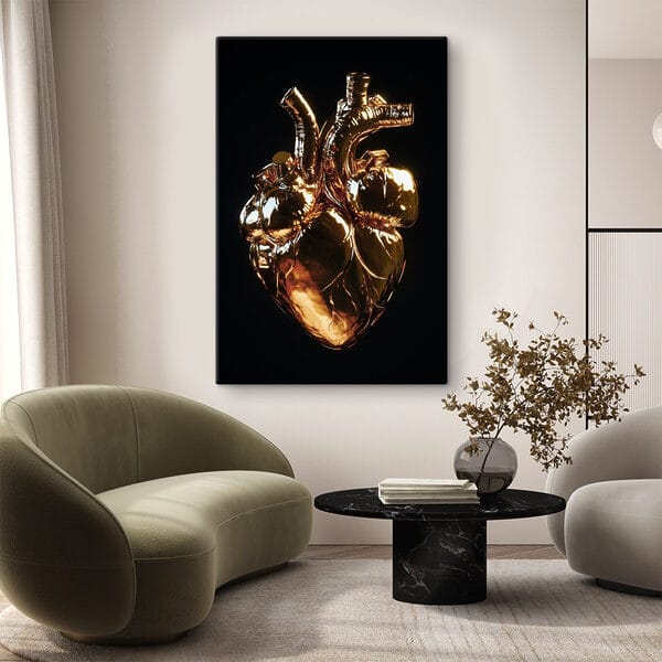 Heart sculpture reflecting inner beauty Heart sculpture reflecting inner beauty