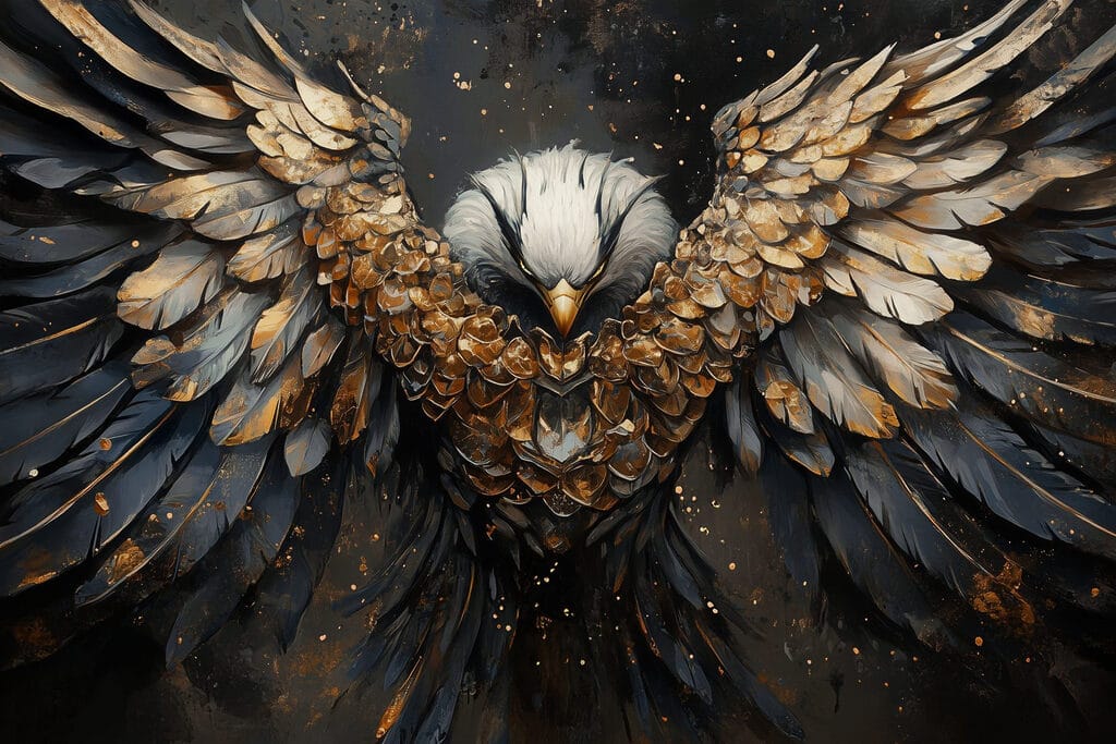 Majestic wings in dark elegance Majestic wings in dark elegance
