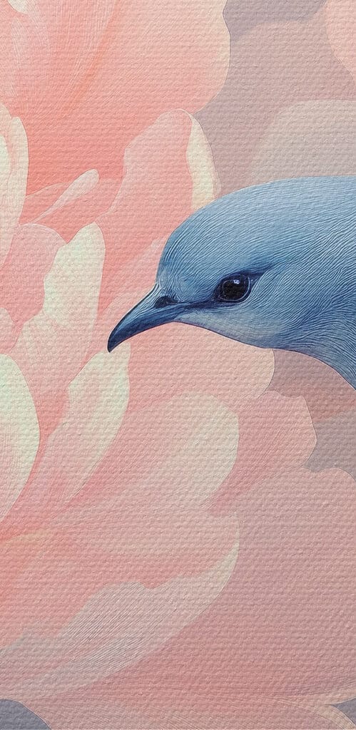 Bird flying next to a flower Bird flying next to a flower