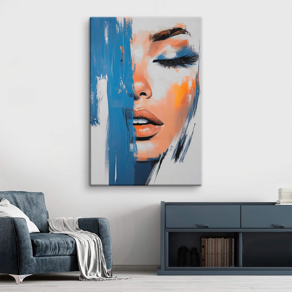 Painting of a woman's face Painting of a woman's face