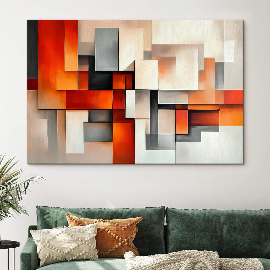 Colorful art piece of squares