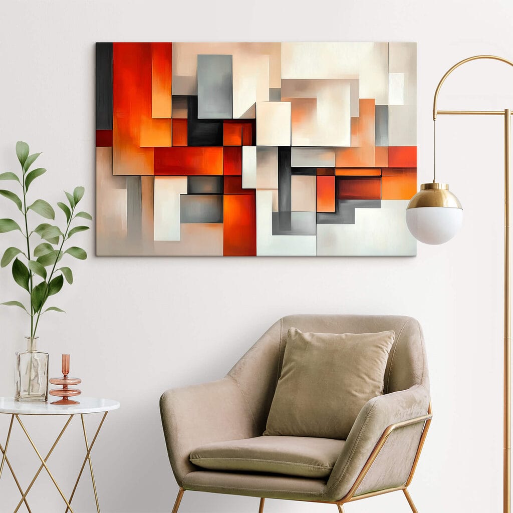 Colorful art piece of squares