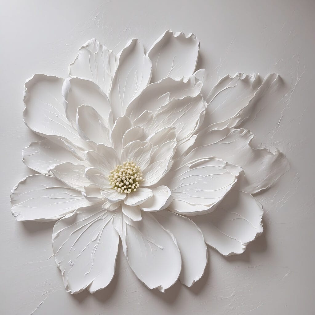 White flower made out of paper