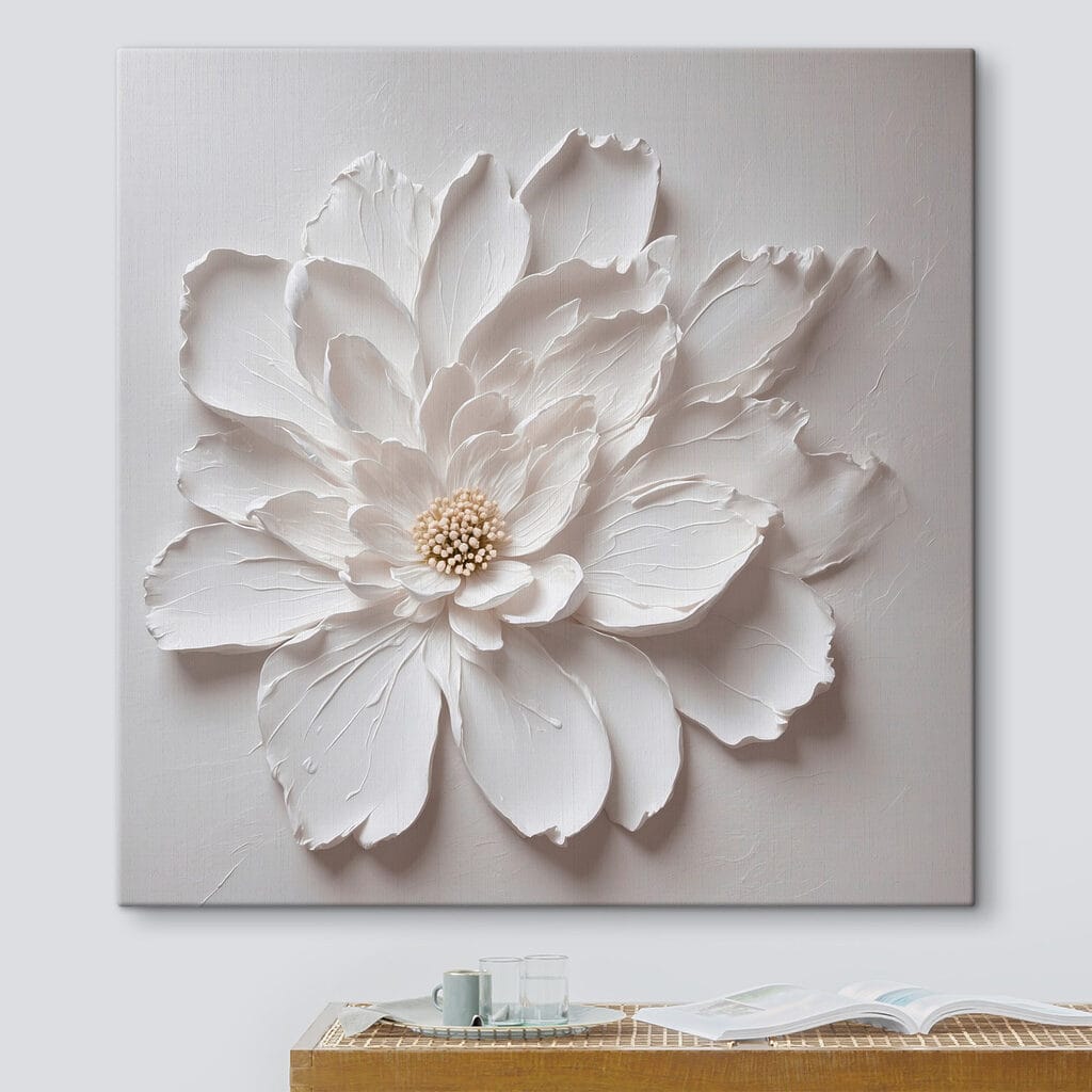 White flower made out of paper
