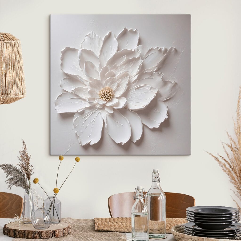 White flower made out of paper