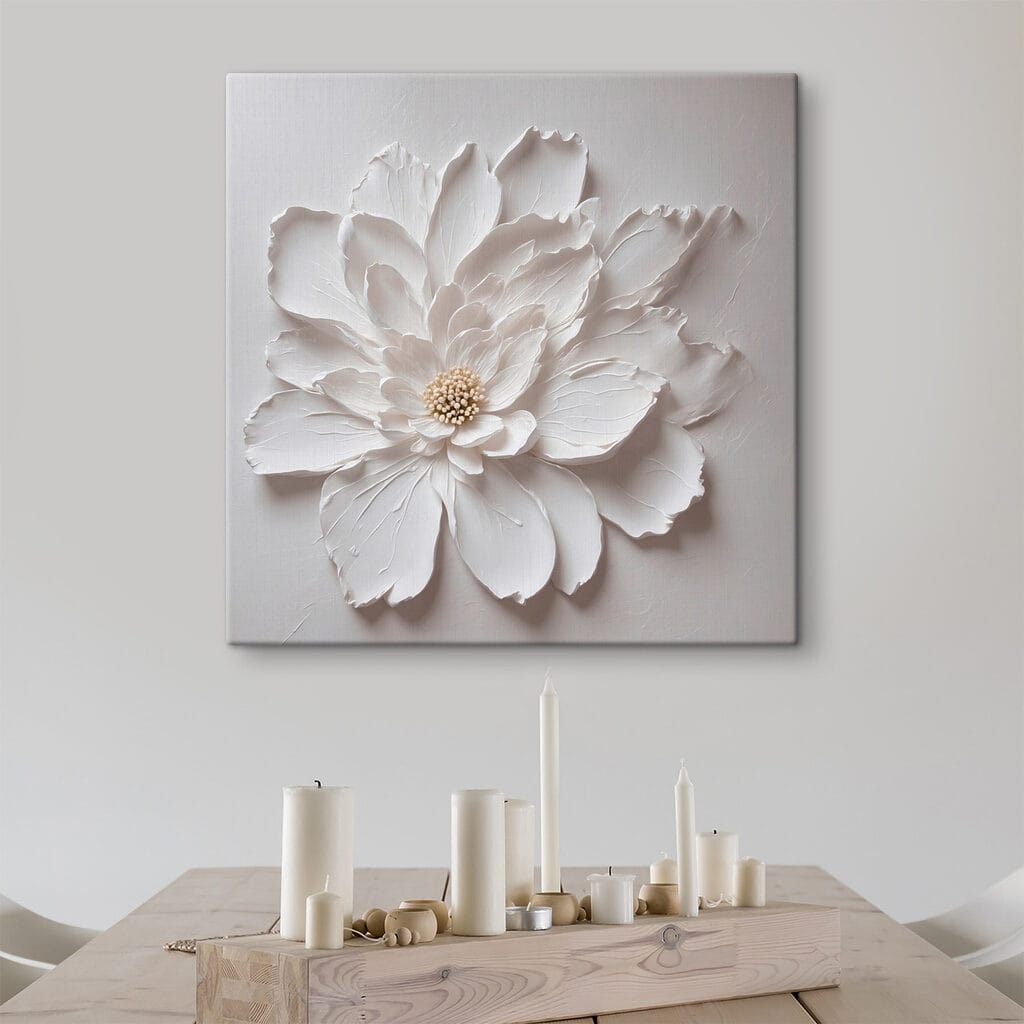 White flower made out of paper