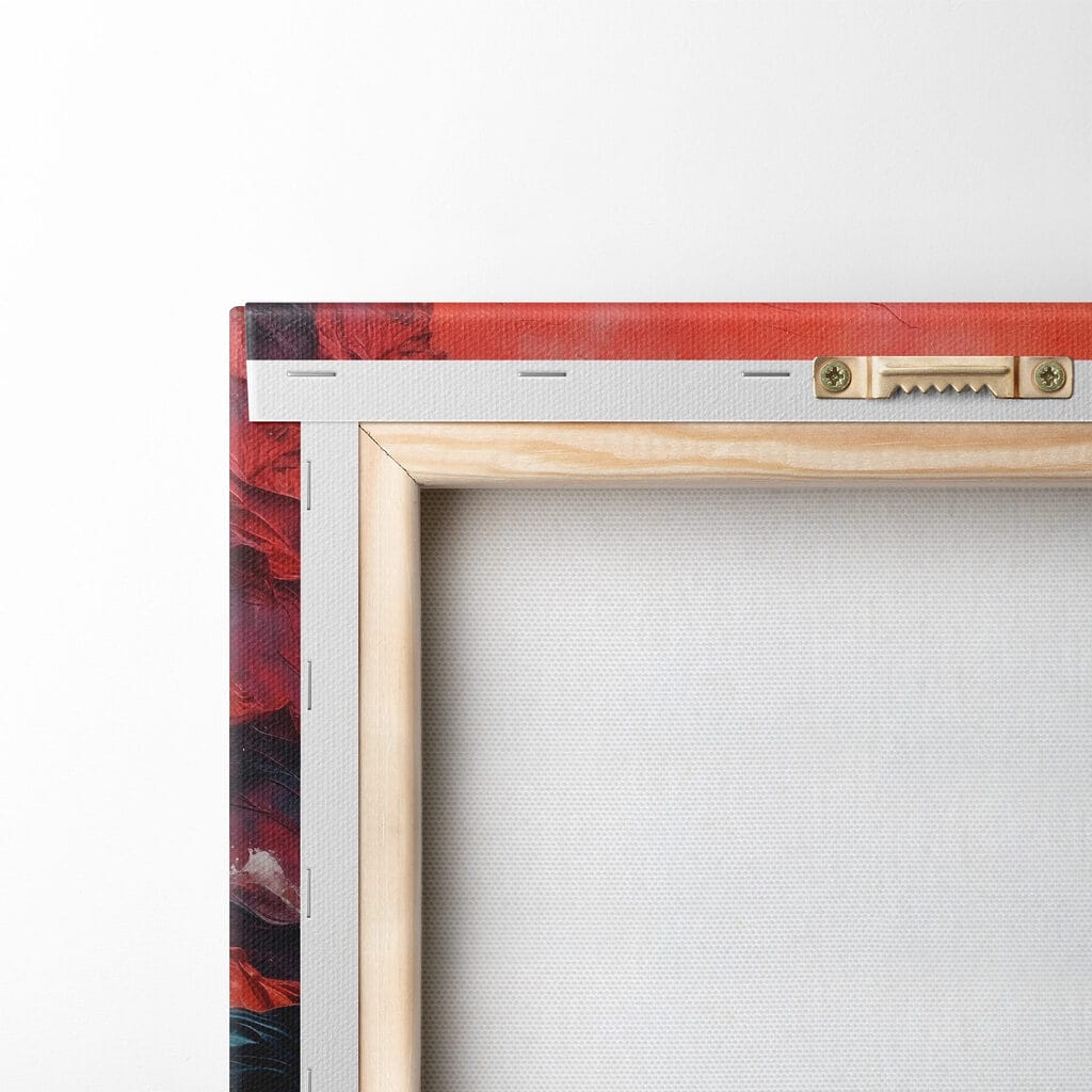 Painting of waves and mountains